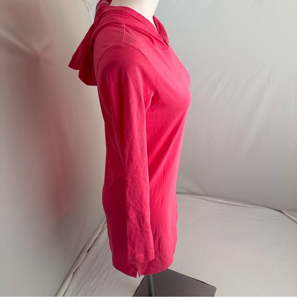 Southern Tide Bloom Pink hooded long sleeve t-shirt dress - Picture 2 of 10